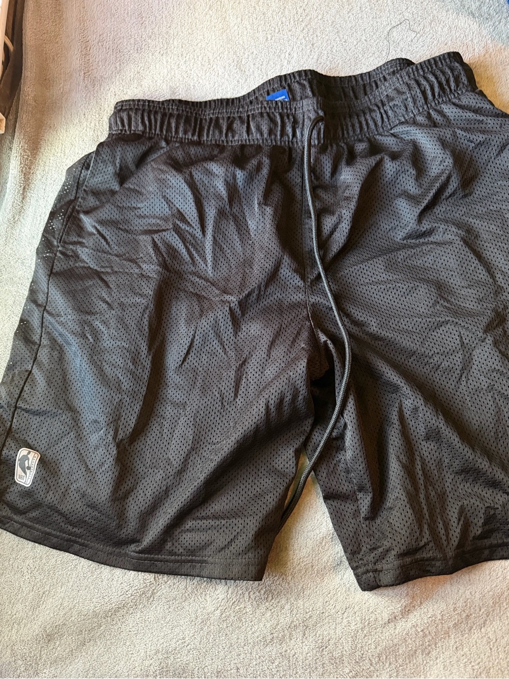 Black nba logo mesh basketball shorts size xl no tags brand new